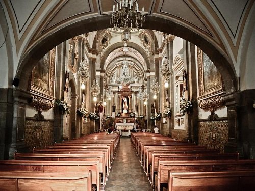 Paseo por Mexico Interior de Iglesia de Nuestra Señora del Carmen en Puebla