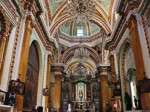 Paseo por Mexico Interior de Templo de Santa Barbara Almoloya en San Pedro Cholula