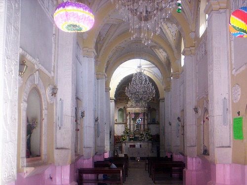 Paseo por Mexico Interior del Templo de la Virgen de El Carmen Tequexquitla