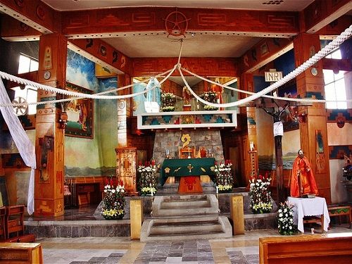 Paseo por Mexico Interior de la Barca de la Fé, Templo Parroquial de San Andrés Buenavista en Tlaxco