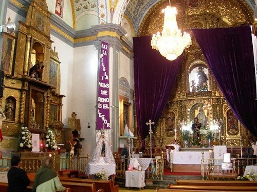 Paseo por Mexico Interior del Templo de la Virgen de la Concepción en Yauhquemehcan
